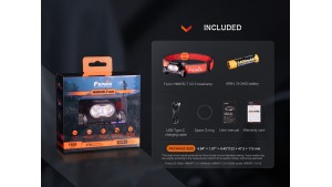 Fenix HM65R-T V2.0 - Lanternă frontală - 1600 Lumeni - 170 Metri - Dark Purple